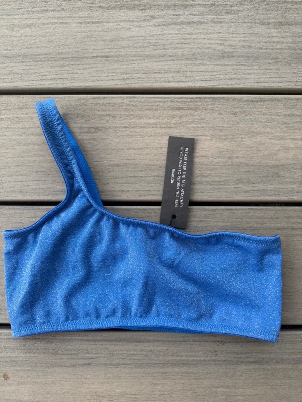 triangl swimwear Sparkle One-Shoulder Bikini Top